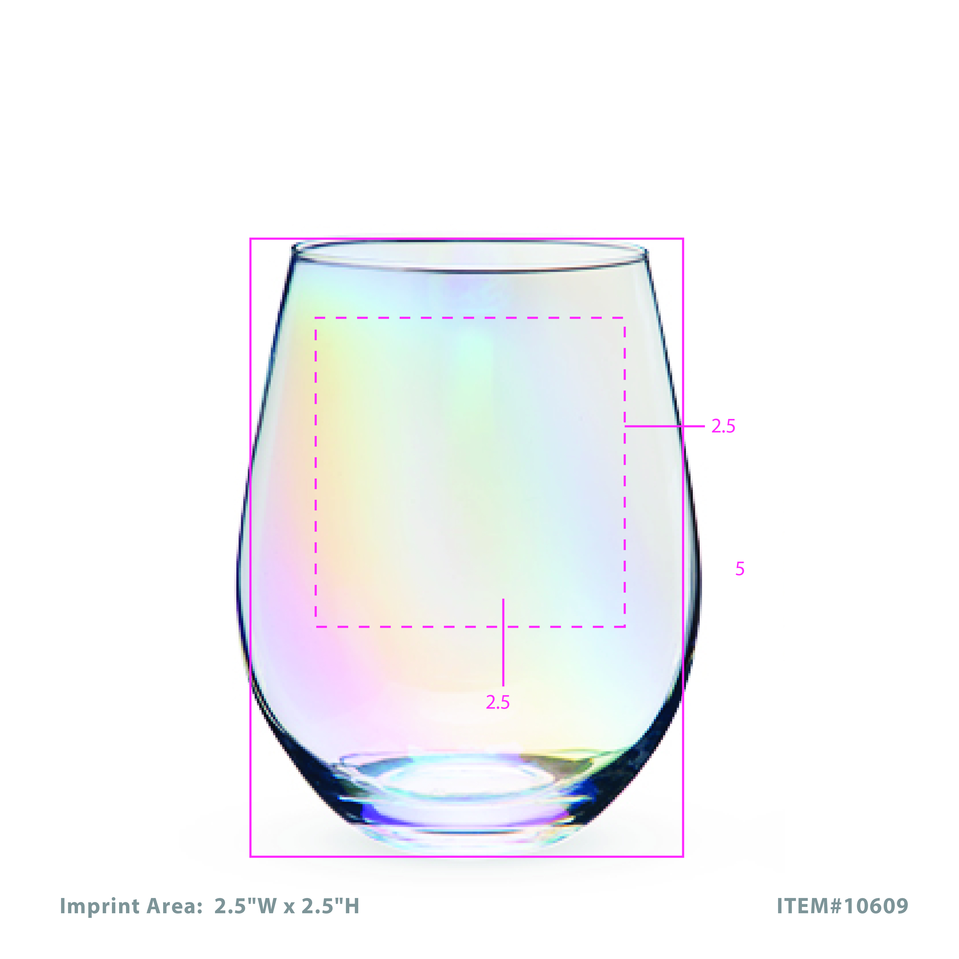 Twine Living® Luster Stemless Wine Glass, set of 2 1