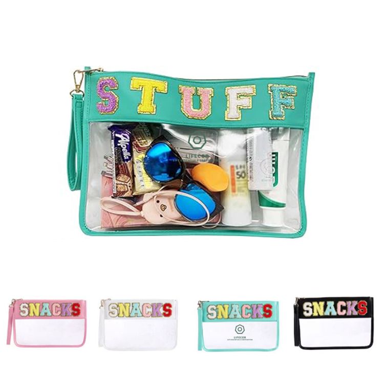 Letter Clear Tote Bag with Wrist Strap 3