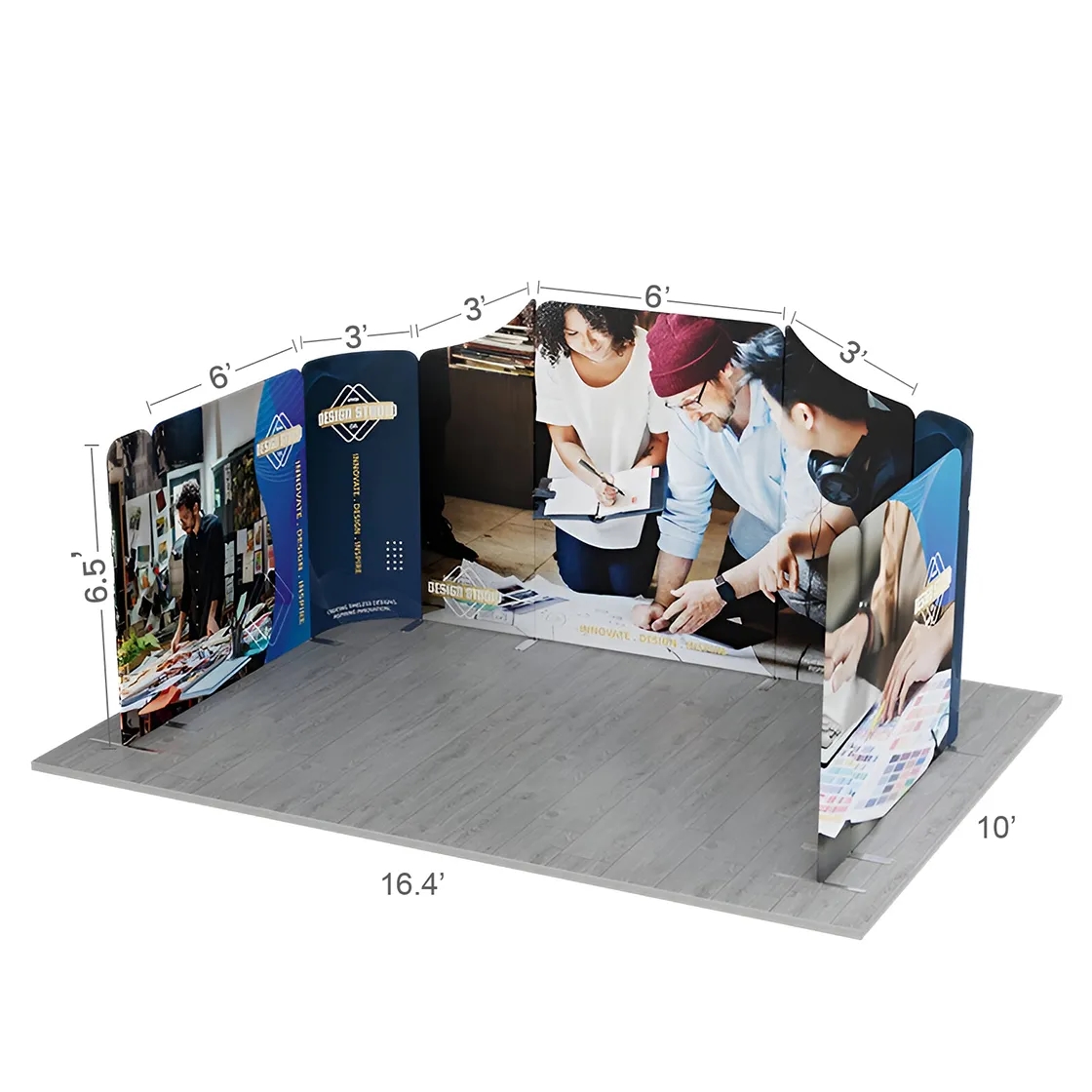 16.4x10ft Magnetic Modular Fabric Displays - U Shape 18