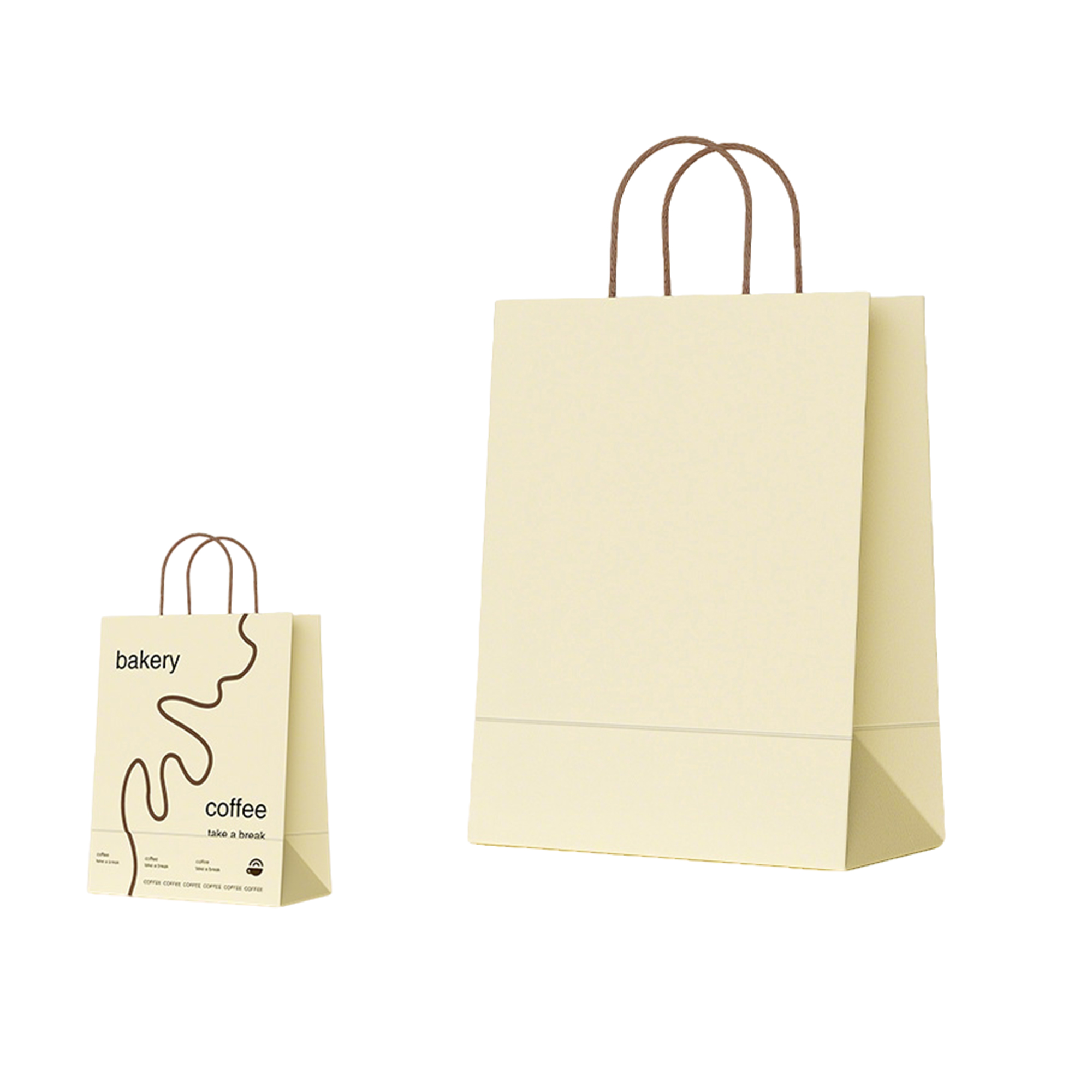 Kraft Paper Shopping Tote With Handle 8.26" x 10.62" 7