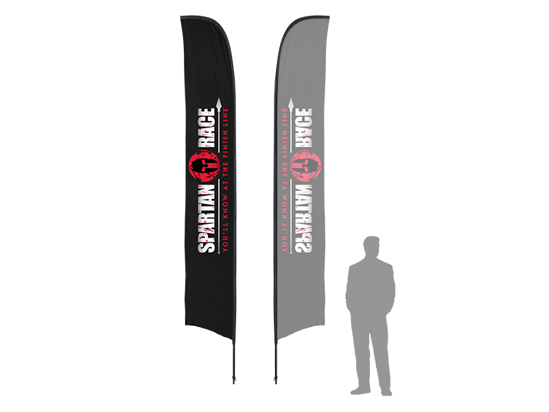 17ft Single Sided Printed Sun Blade Flag w/ Pole 1