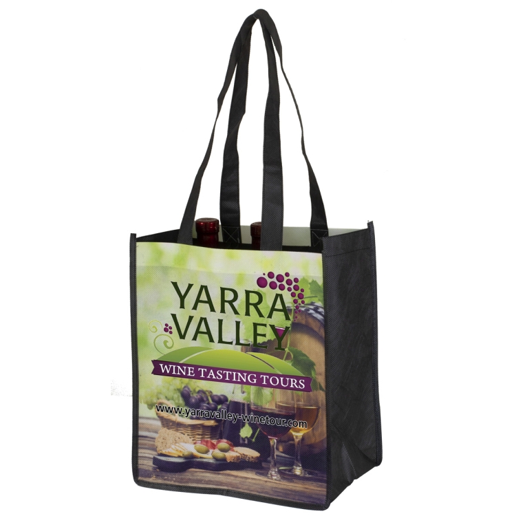 8"W x 10"H x 4"Gusset - "SAWGRASS" Full Color Import Air Ship Grocery Shopping Tote Bags 2