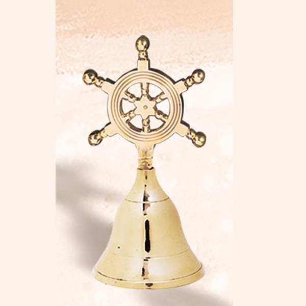 Solid Brass Ship Wheel Bell 2