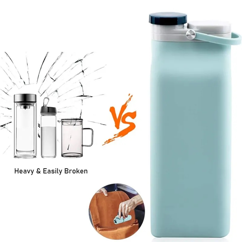 Custom 20oz Large Printing Area Collapsible Water Bottle 2