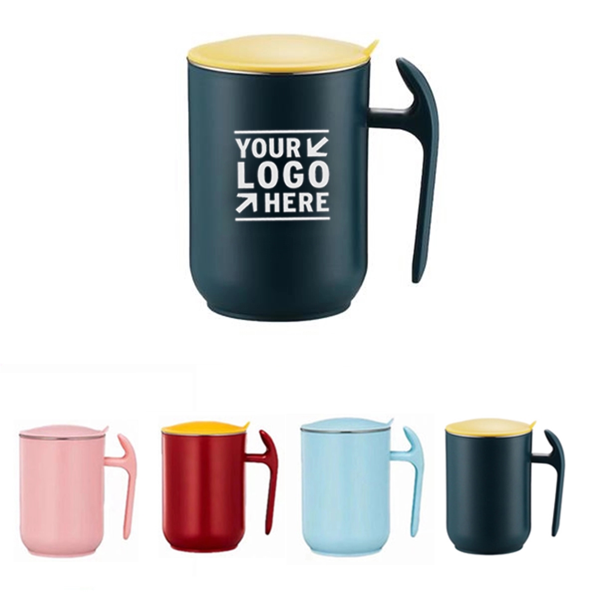 Tea Cup Wide Handle With Lids 18.5 Oz 3