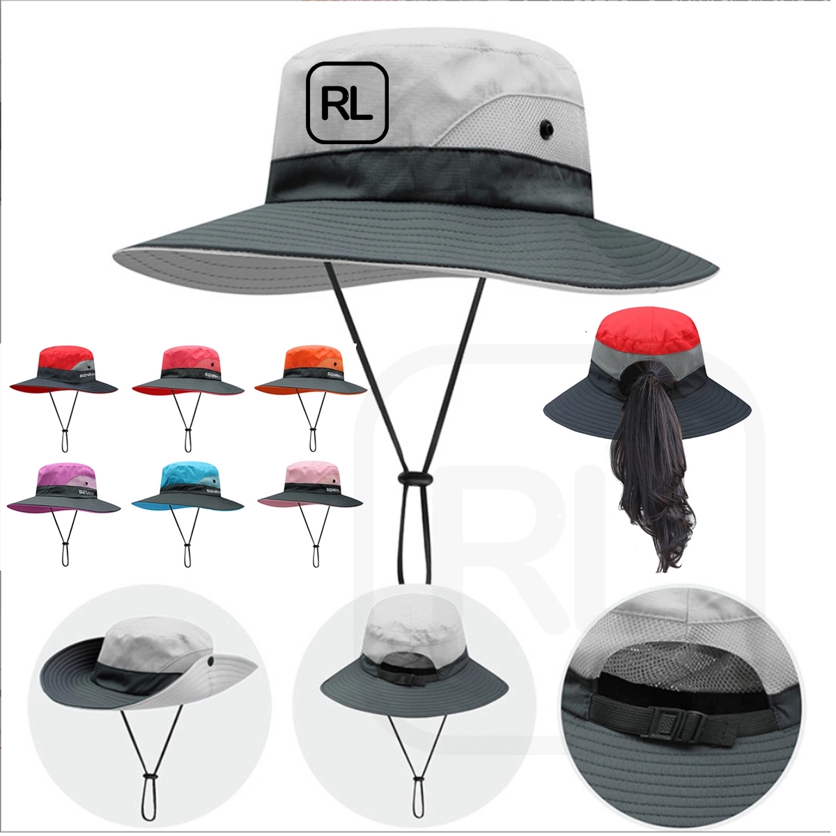 Ponytail Fisherman Bucket Hat 2