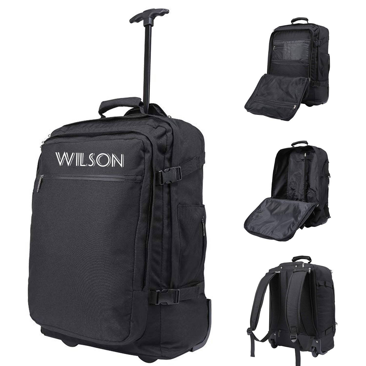Nylon Men's Hand-Carried Trolley Business Backpack 2