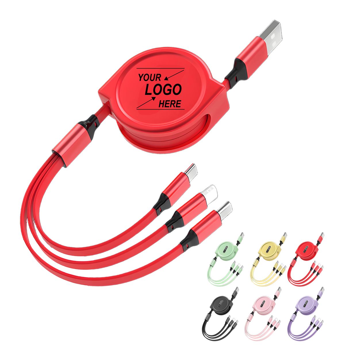 Retractable 3-in-1 Fast Charging Cable