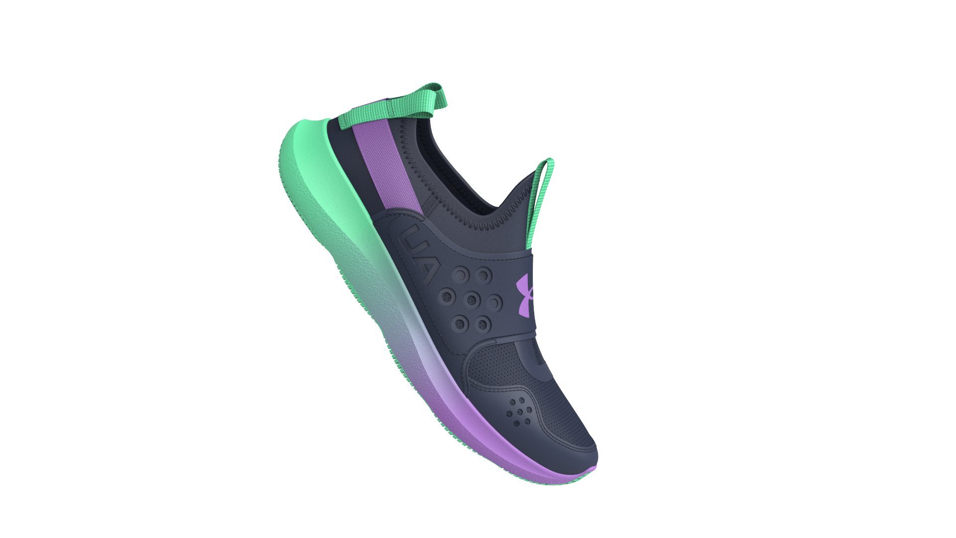 Girls' Grade School UA Runplay Fade Running Shoes 3