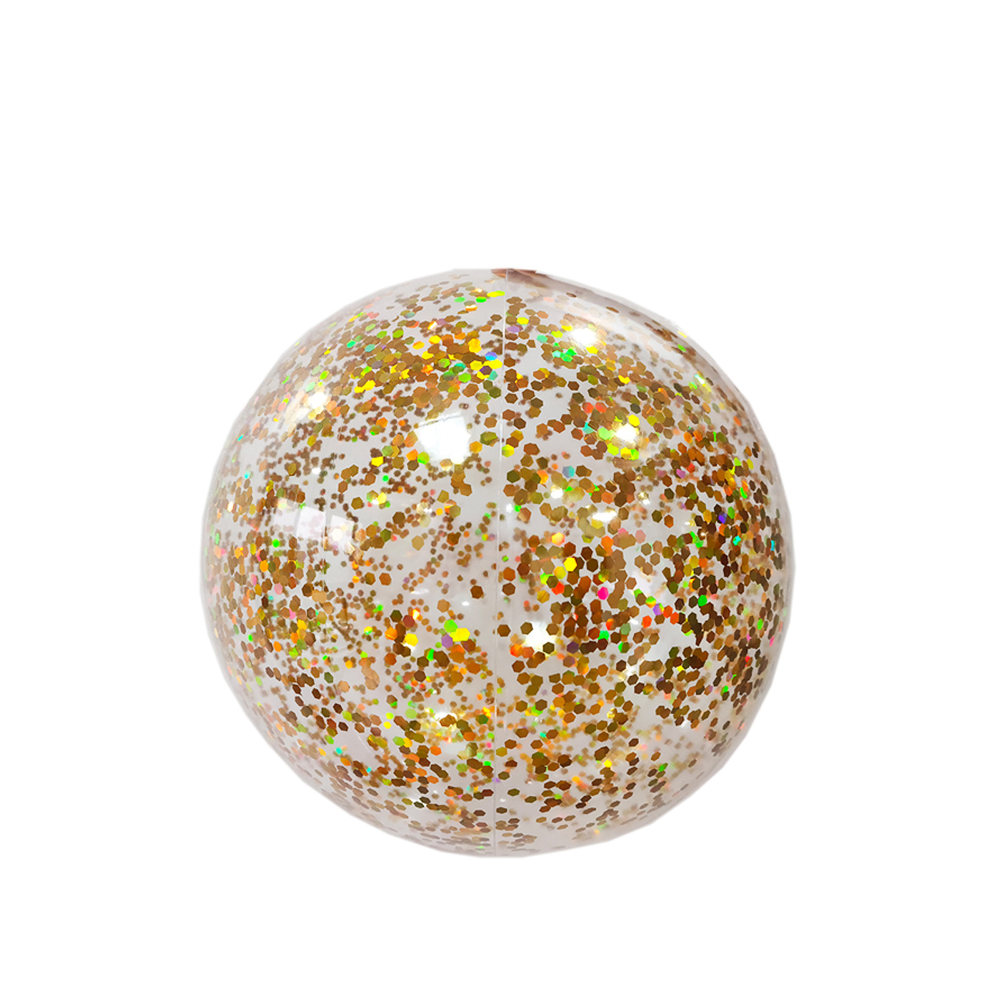 Transparent Glitter Beach Sphere 8.7" x 7.9" x 0.2" 8