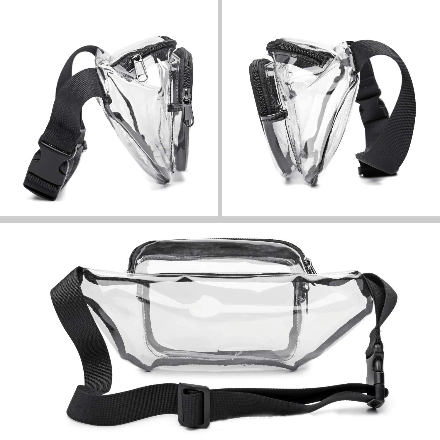 Two Zipper Pockets Transparent PVC Bag 4