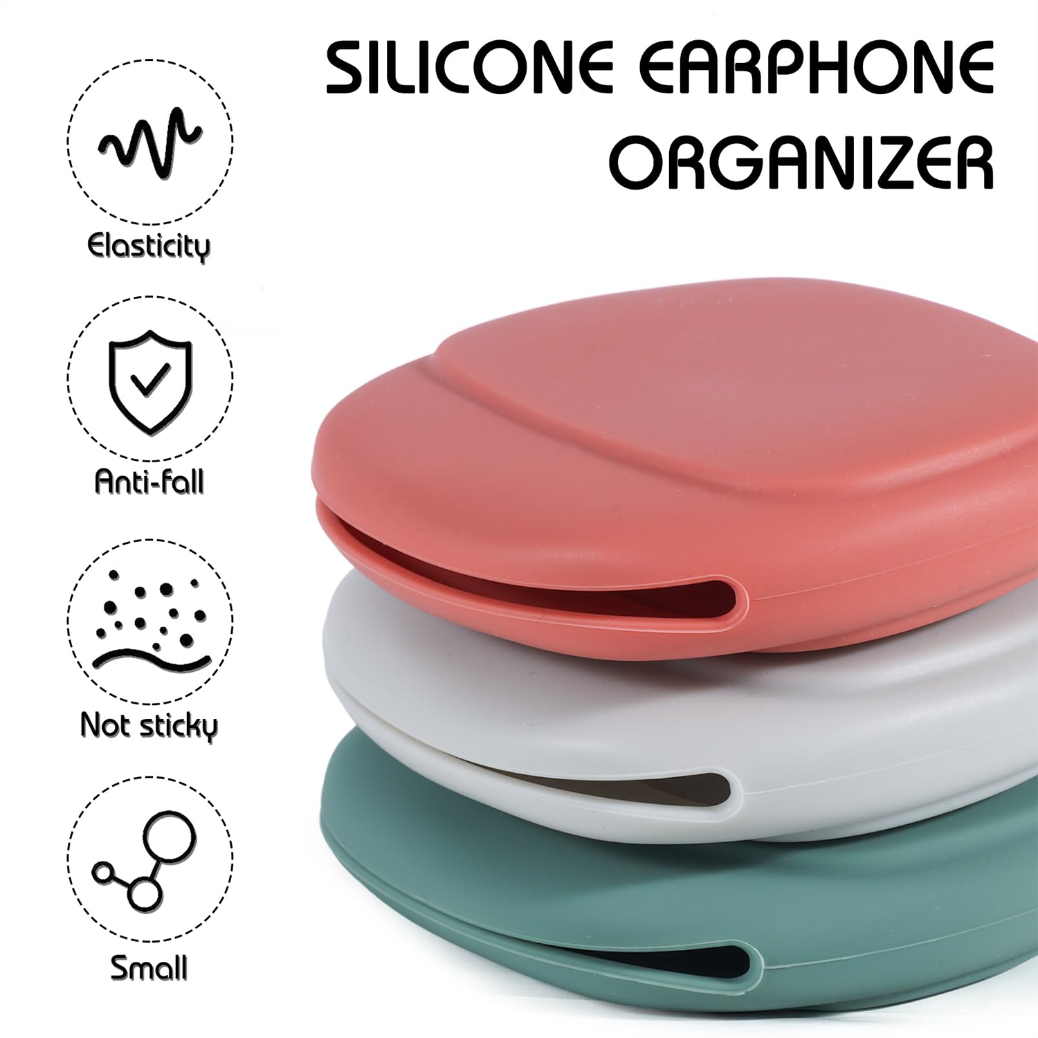 Silicone Headphone Organizer Storage Bag 6