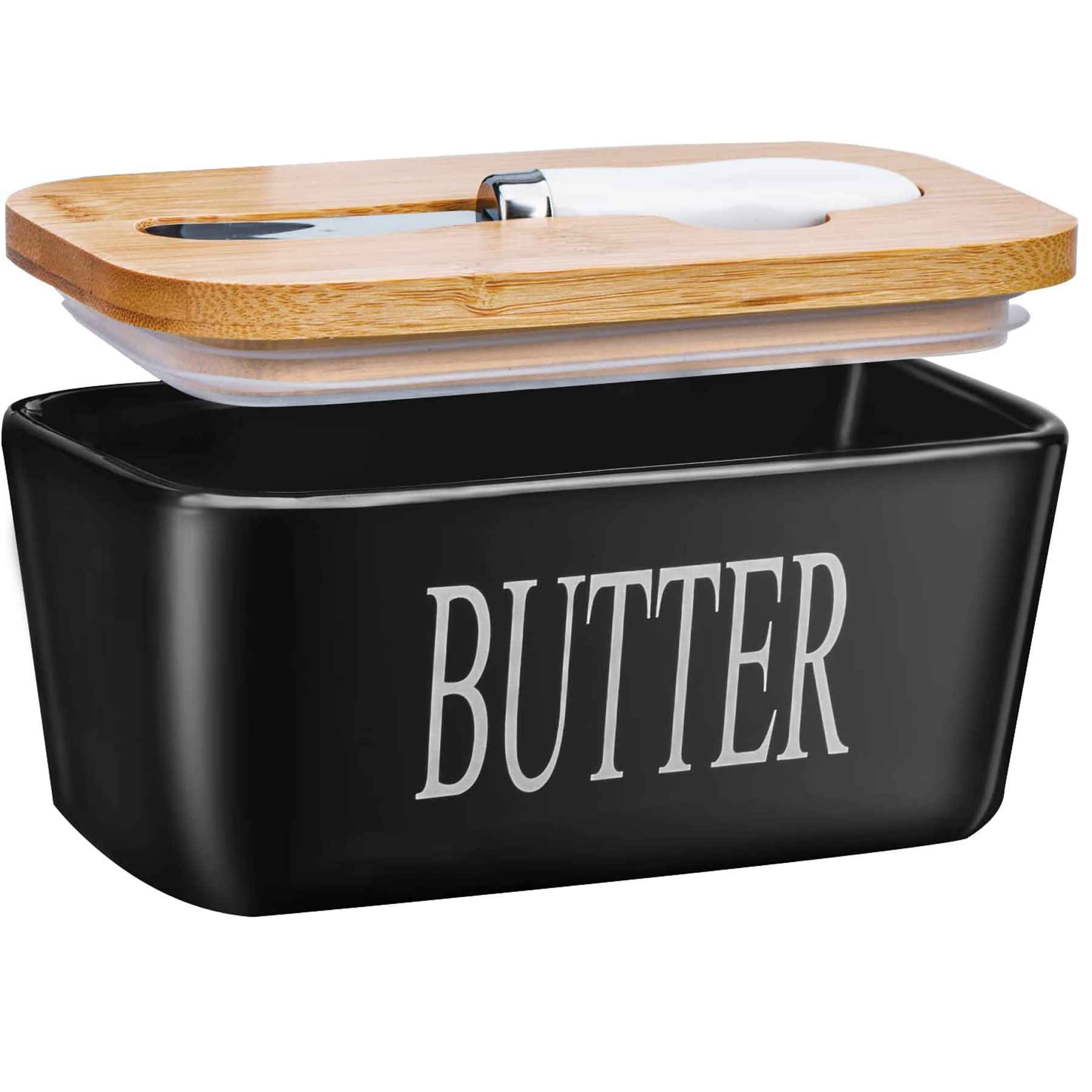 Butter Dish with Lid and Knife