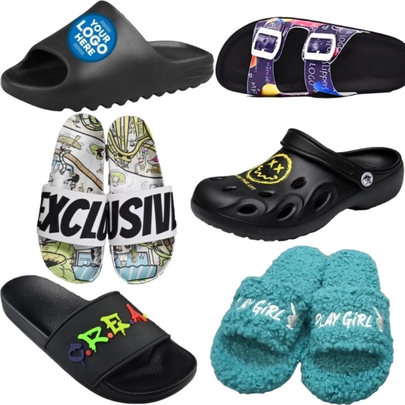 3D Embossed Custom Slides, Slippers, Flip-Flops, and Sandals 10