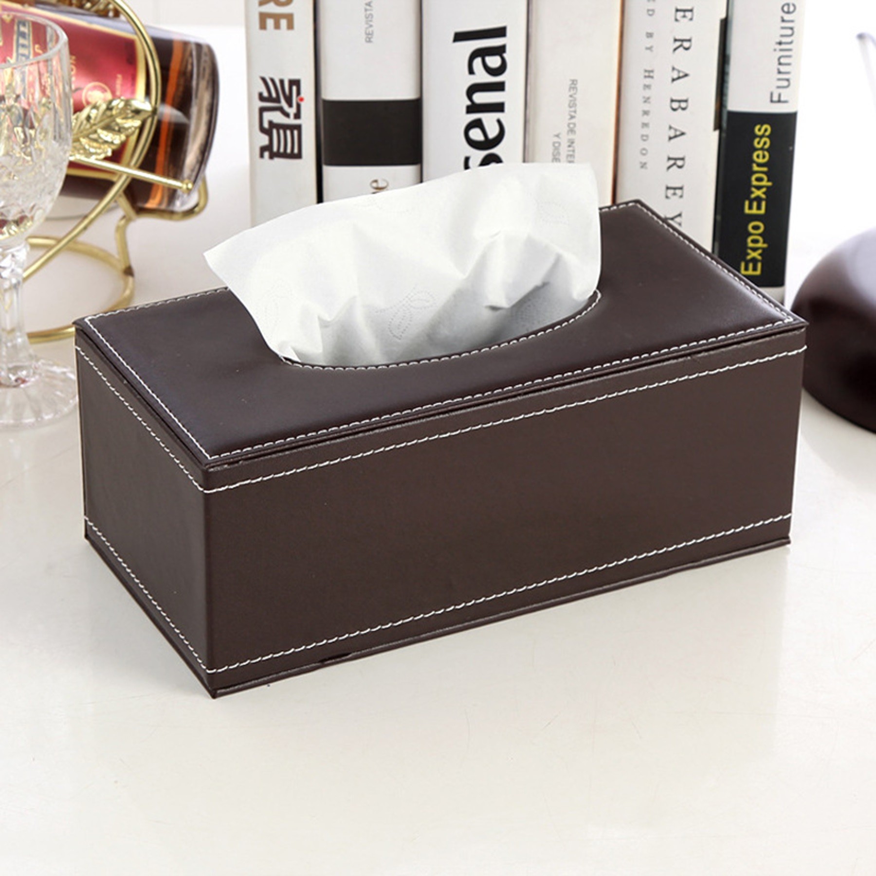 Leather Tissue Box 2