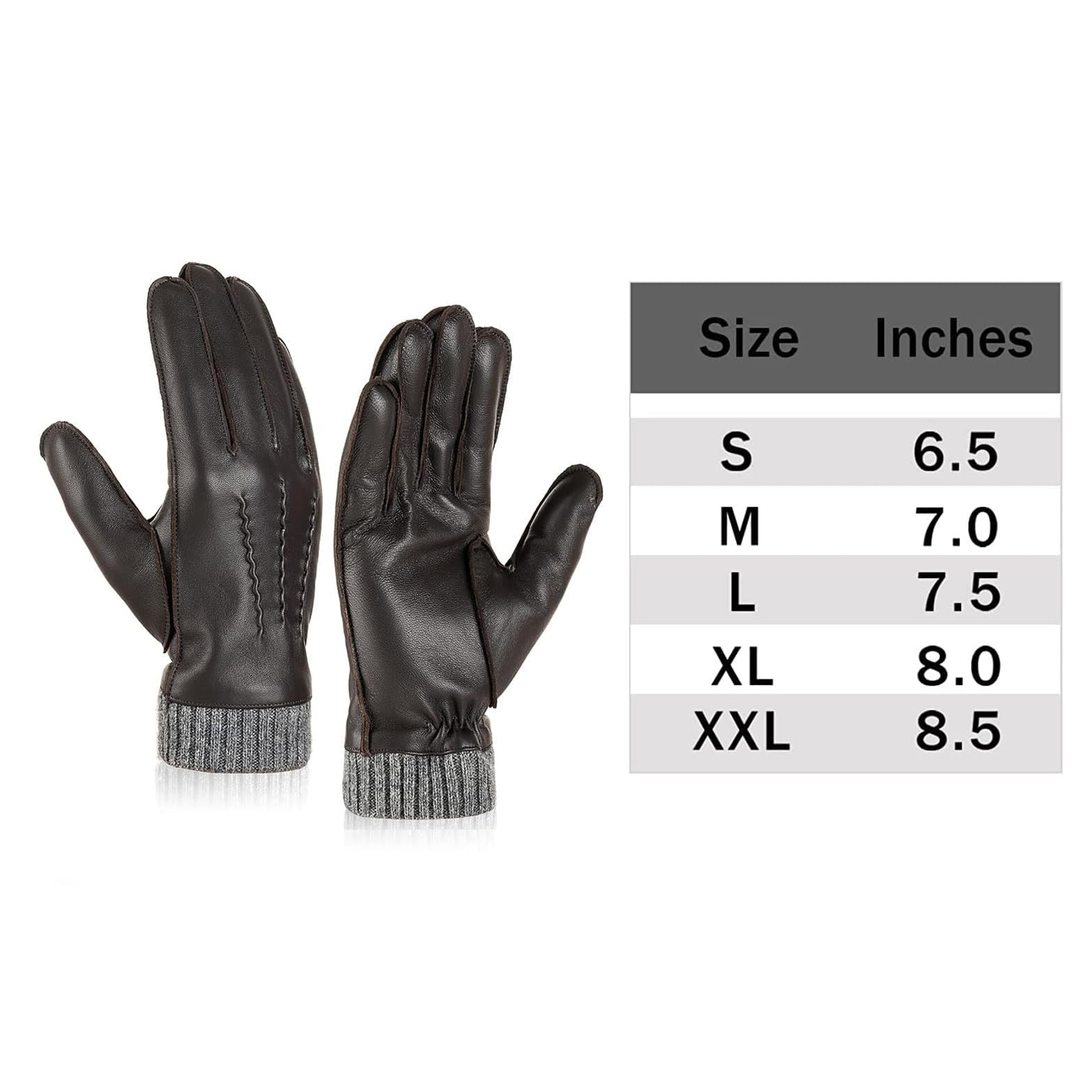Winter Warm Genuine Leather Gloves 3