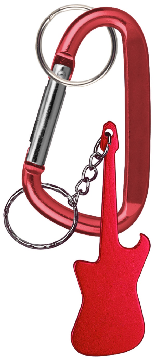 Guitar Shaped Bottle Opener Key Holder and Carabiner 3