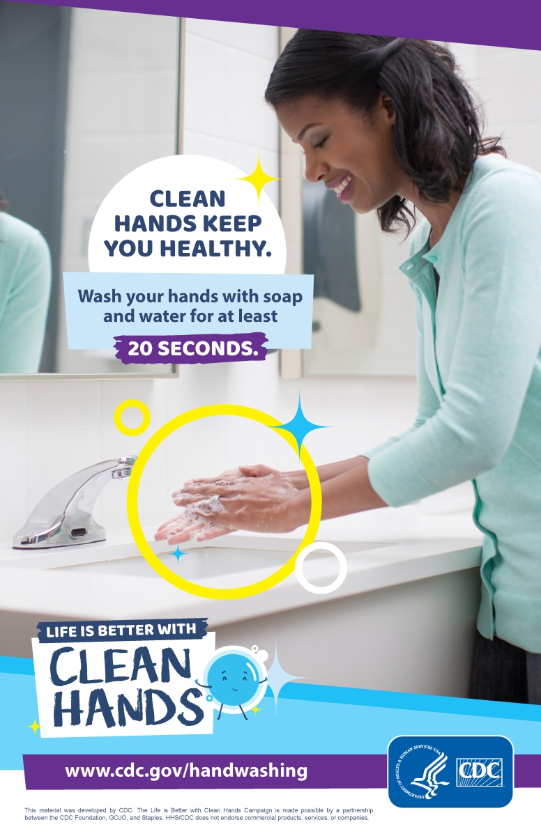 CDC Approved Stock Posters | Hand washing series (11x17) 4
