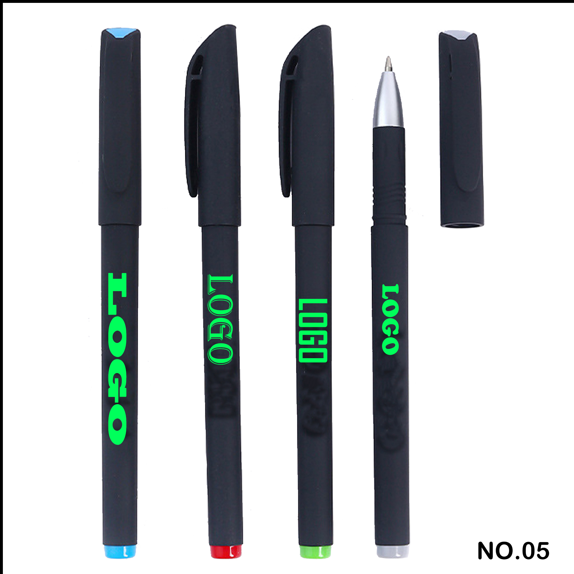 Skin-friendly Black Business Gel Pens 1