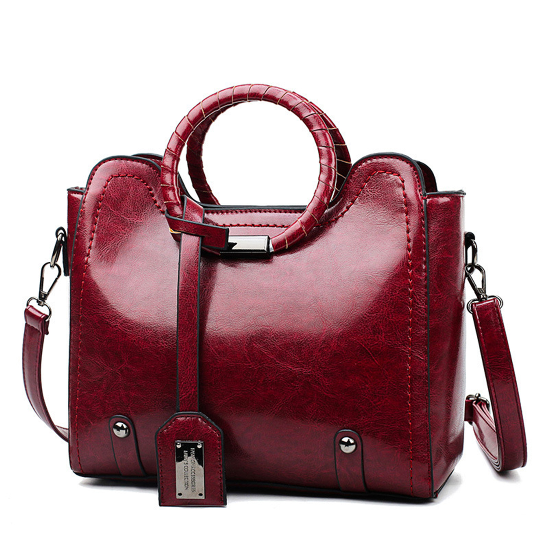 PU woven tote bag for women 8