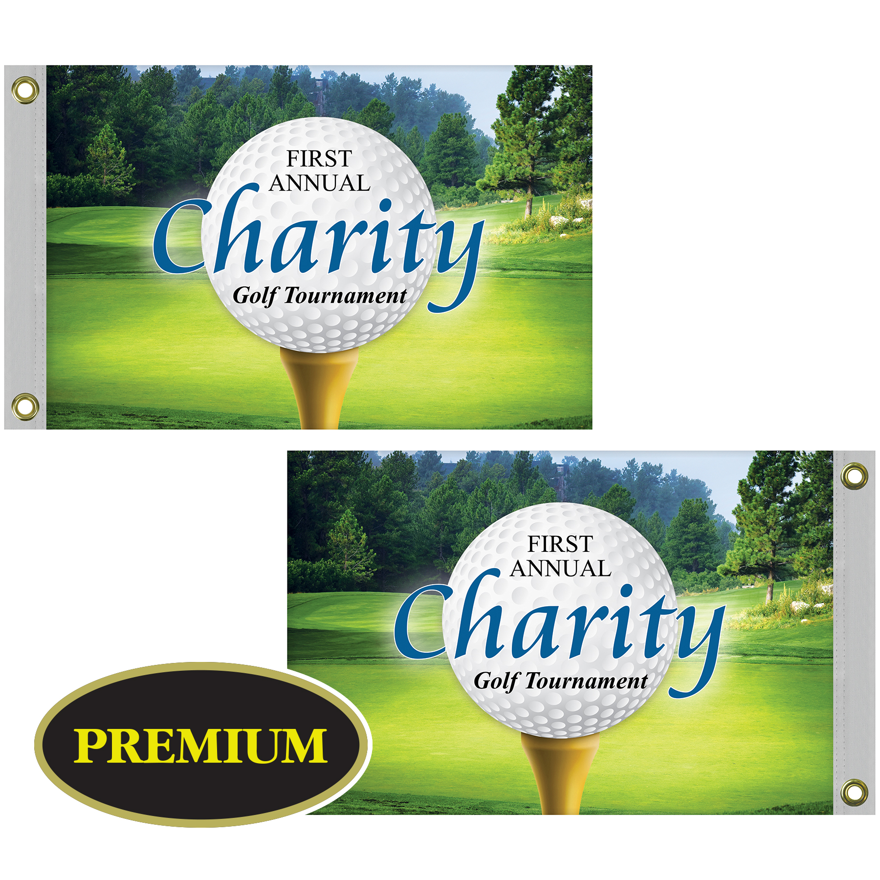 16" x 24" Double Sided Digitally Printed Knitted Polyester Flags 12