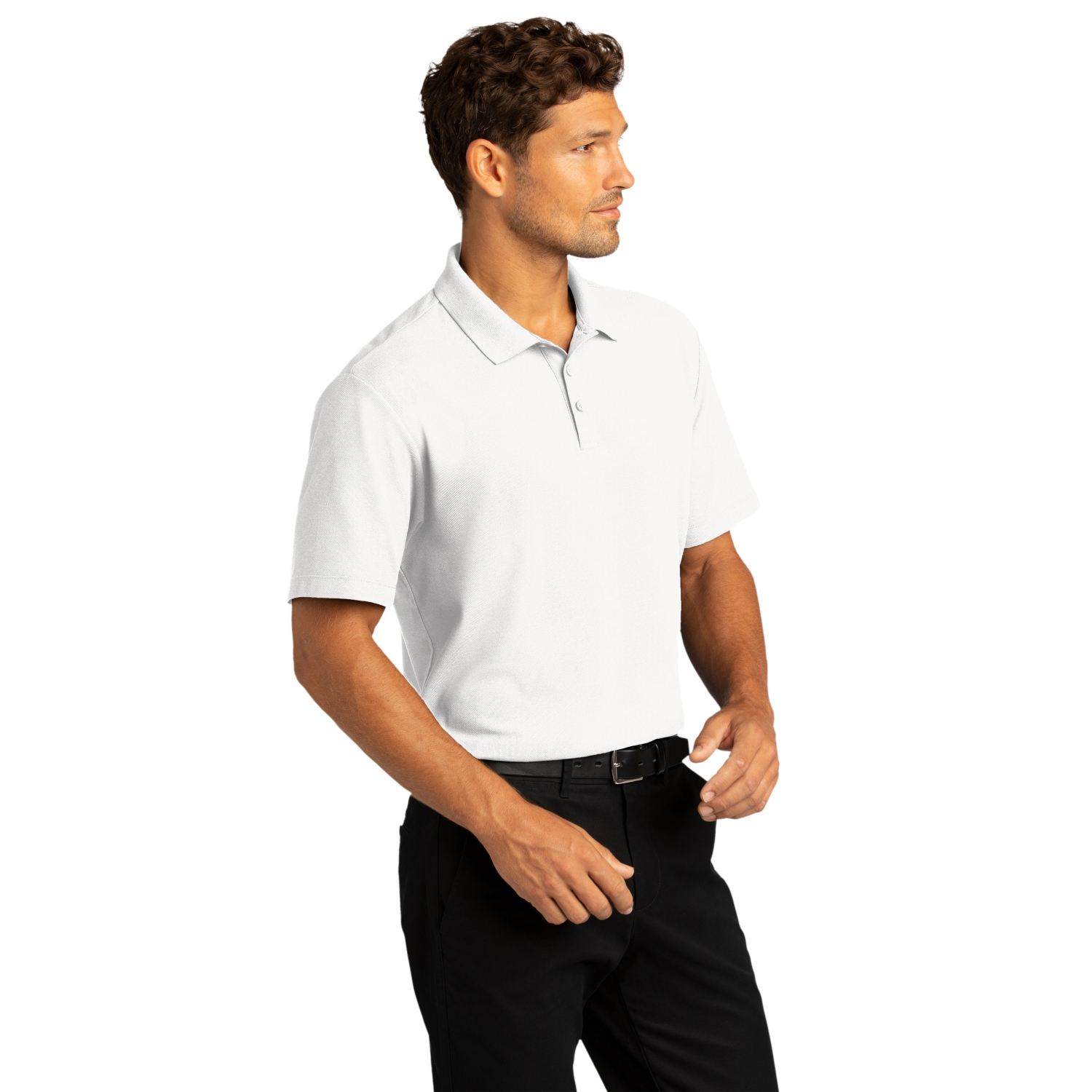 Port Authority SuperPro React Polo w/ Screen Print 5 oz. 2