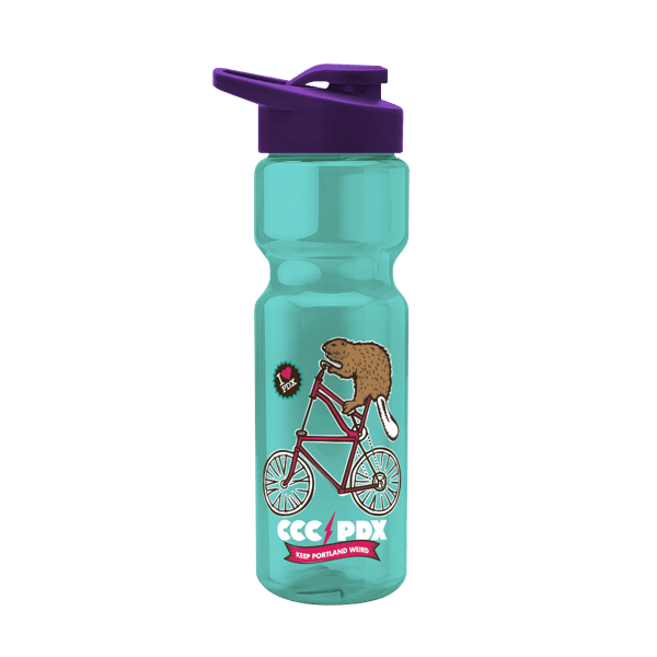 Blazer 28oz Transparent Bike Bottle w/Drink-thru Lid 1684