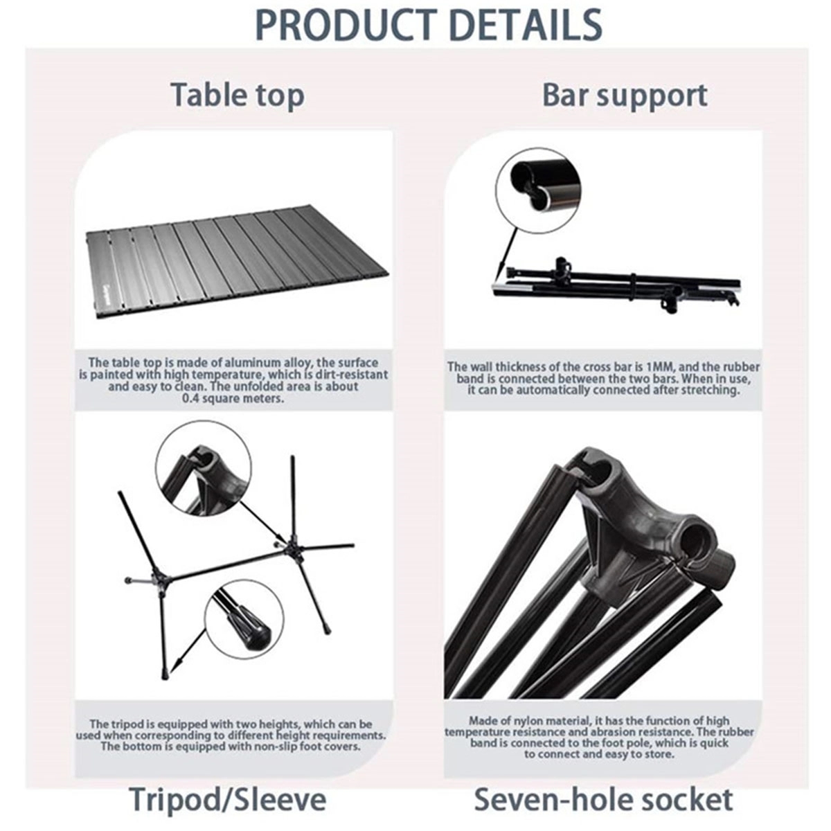 Aluminum Folding Camping Table 3
