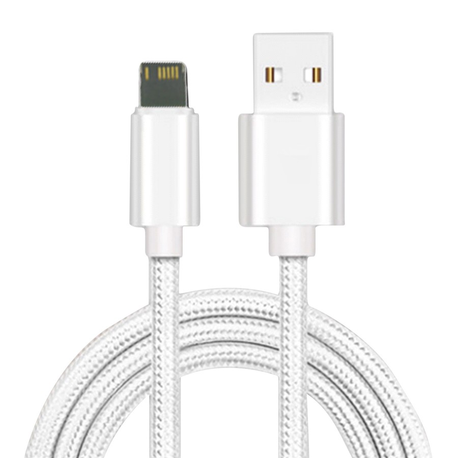 2 Meter Nylon Braided Fast Charging Cable – USB Type-C & 8-Pin Lightning Compatible 5
