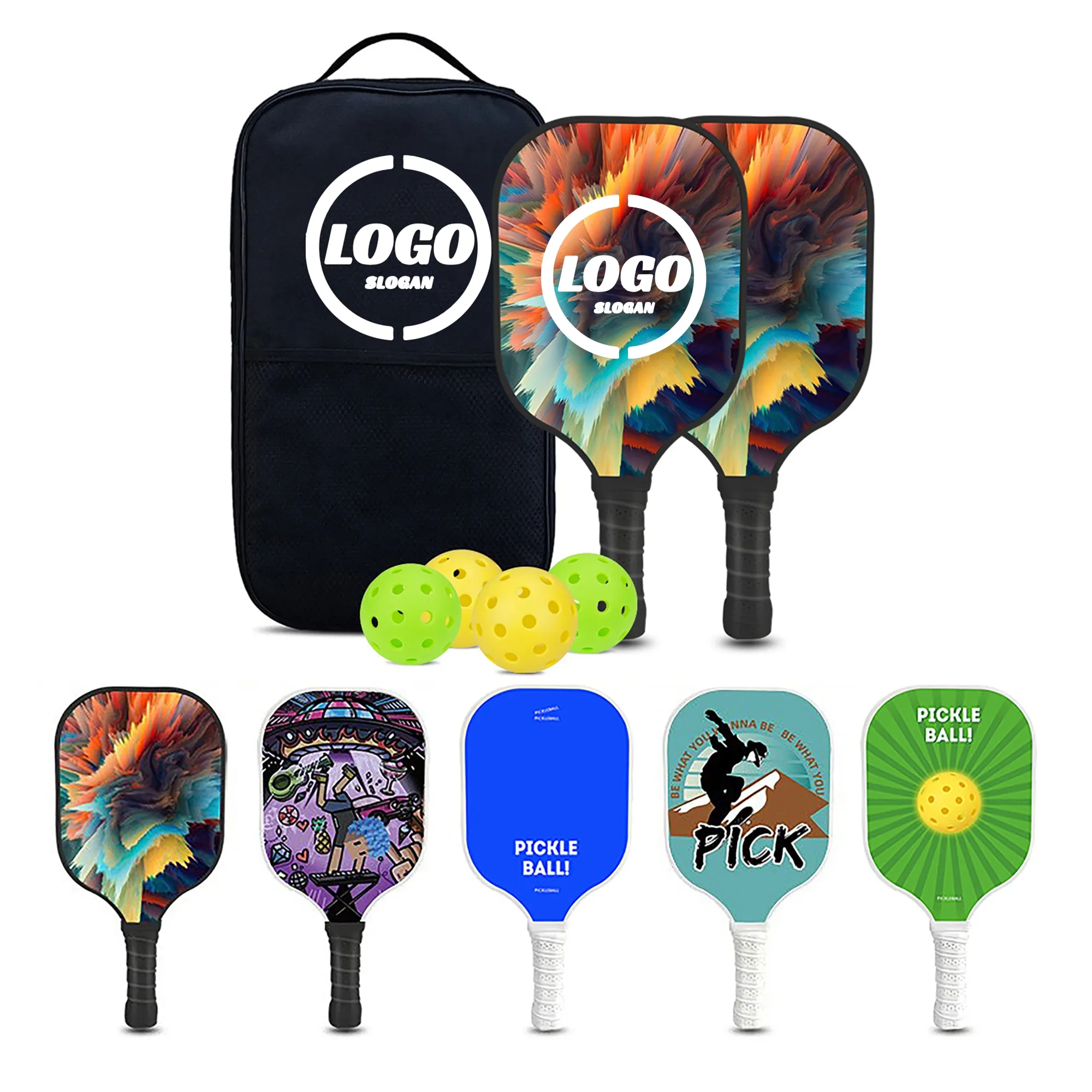 MOQ 30 Pickleball Paddle and Ball Set 5