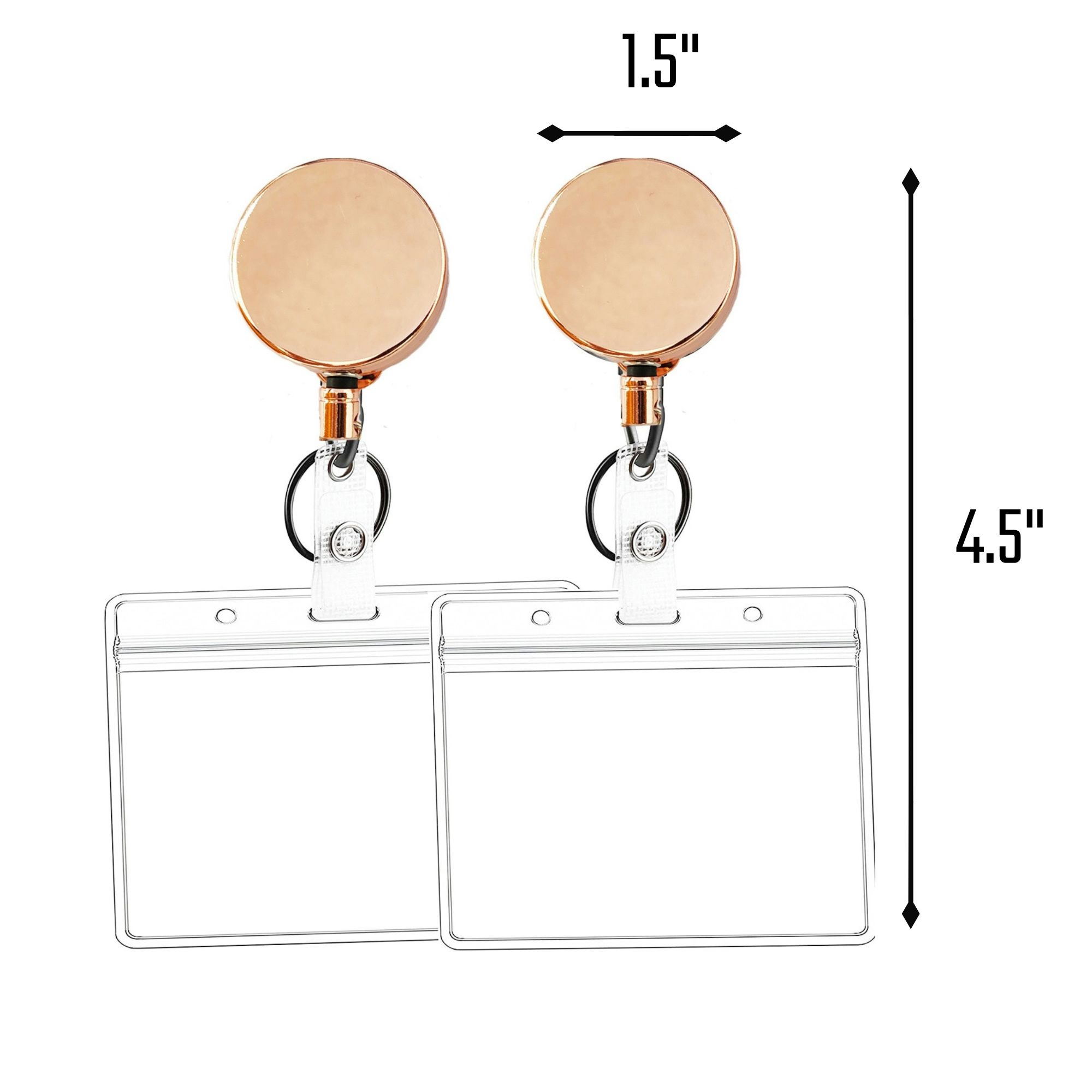 Soft Plastic Badge Holders With Heavy Duty Badge Reels 3