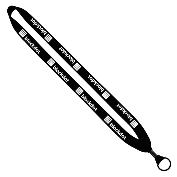 3/4" Cotton Lanyard with Metal Crimp & Split-Ring 75