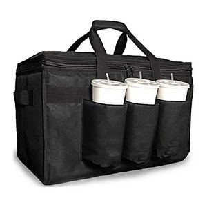 Insulated Food Delivery Bag with Cup Holders 4