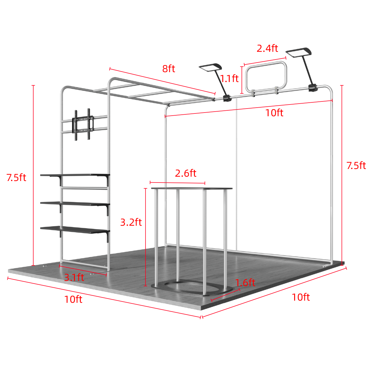 10'x10' Tradeshow Booth Kit - B Kit 5