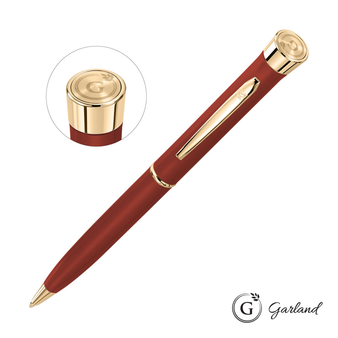 Garland® Color Matte Emblem Twist Ballpoint Pen - Gold 15