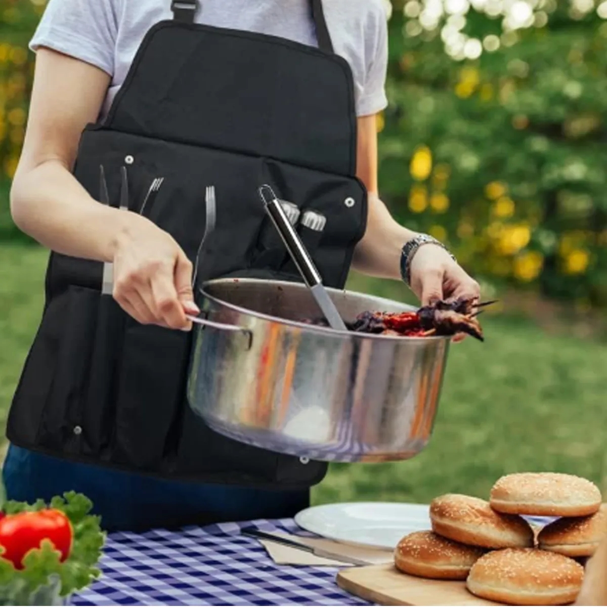6-Piece BBQ Grill Tool Apron Set Custom logo 7