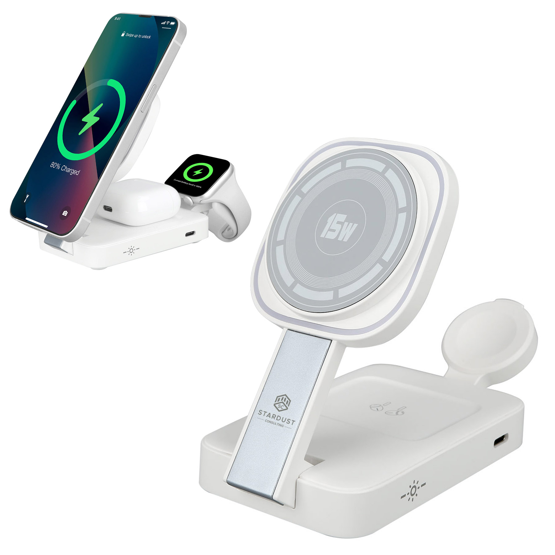 QiGlow 4-In-1 Charging Station 10