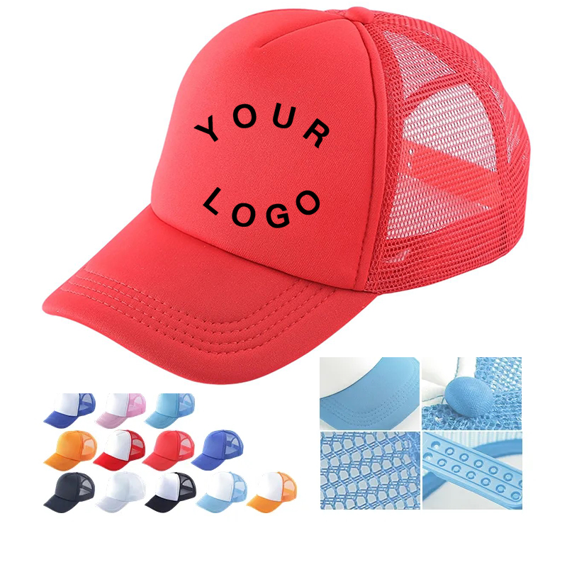 Custom Five Panel Trucker Hat with Mesh Back 9