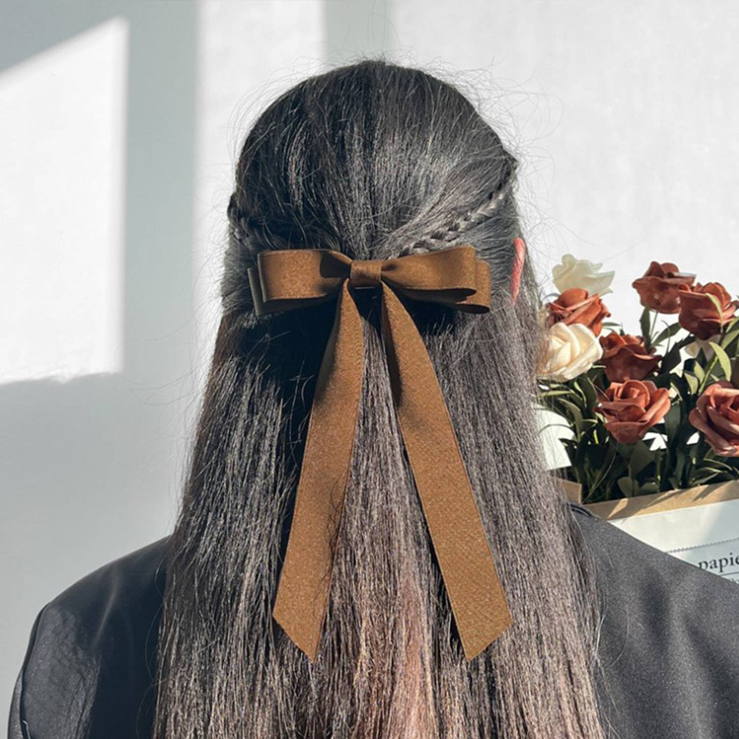 Polyester Bow Barrettes Hair Ribbons 5