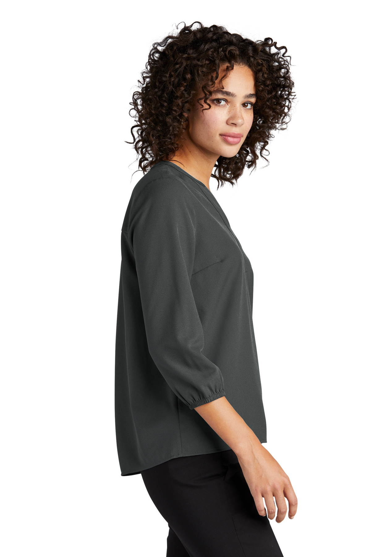 Mercer+Mettle Women's Stretch Crepe 3/4-Sleeve Blouse MM2011 24