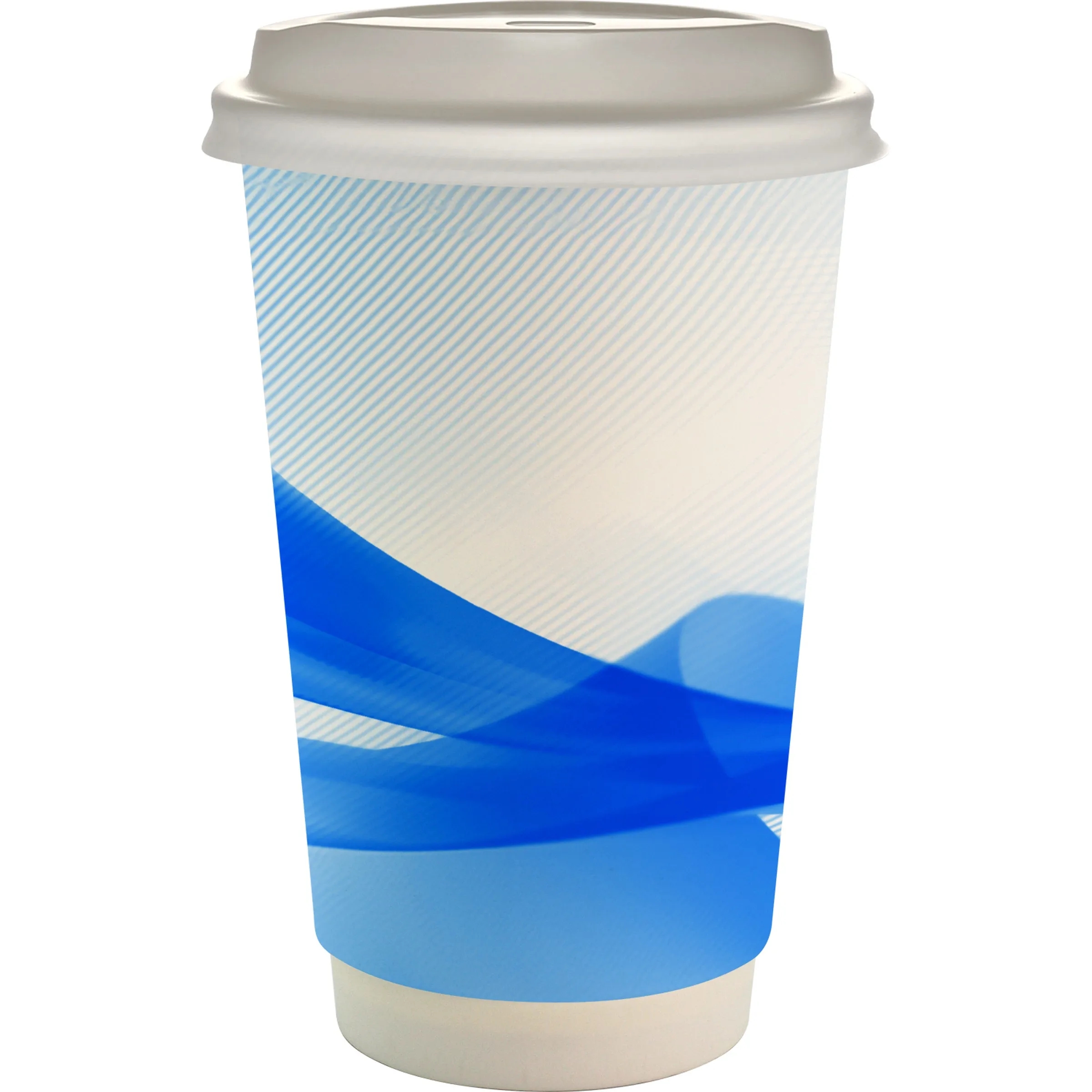 16 oz. Full Color Groovy Paper Cup With Lid 4