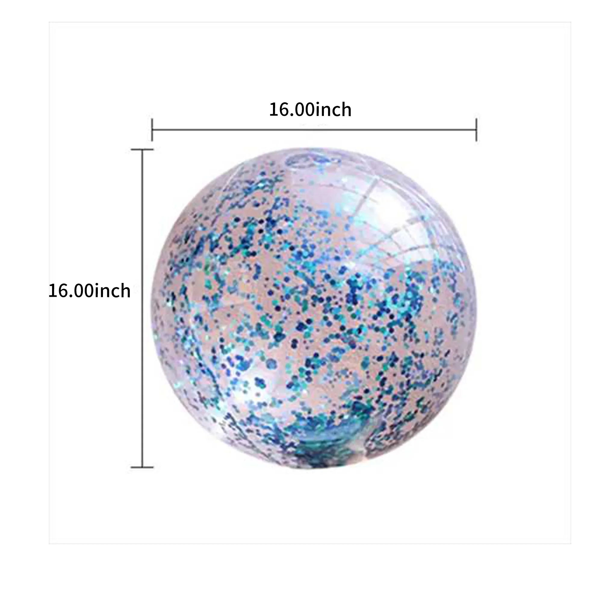 MOQ 50 Sparkle-Filled Beach Ball 7