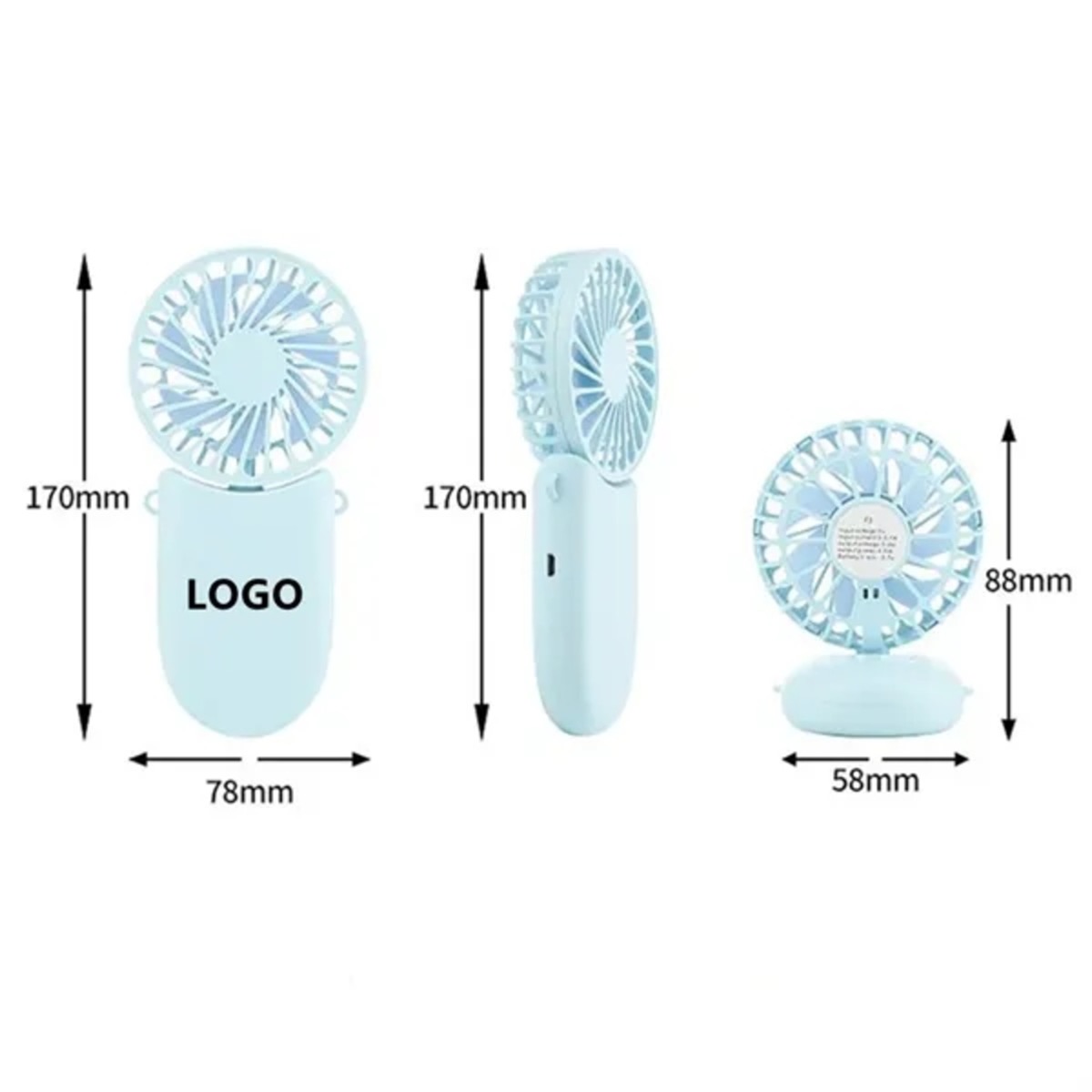 Foldable USB Fan With Lanyard 2