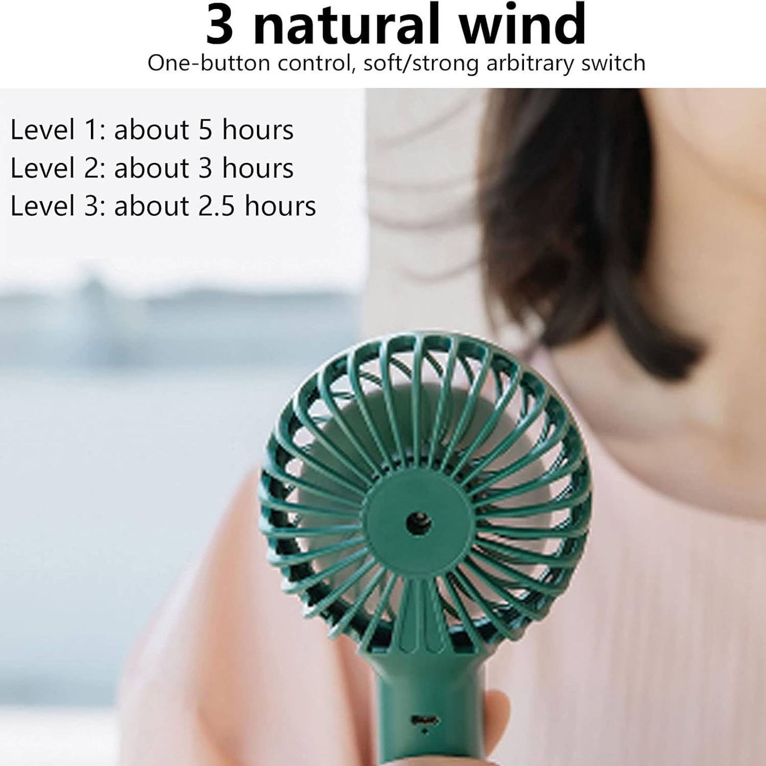 Automatic Head Shaking Personal Fan 4