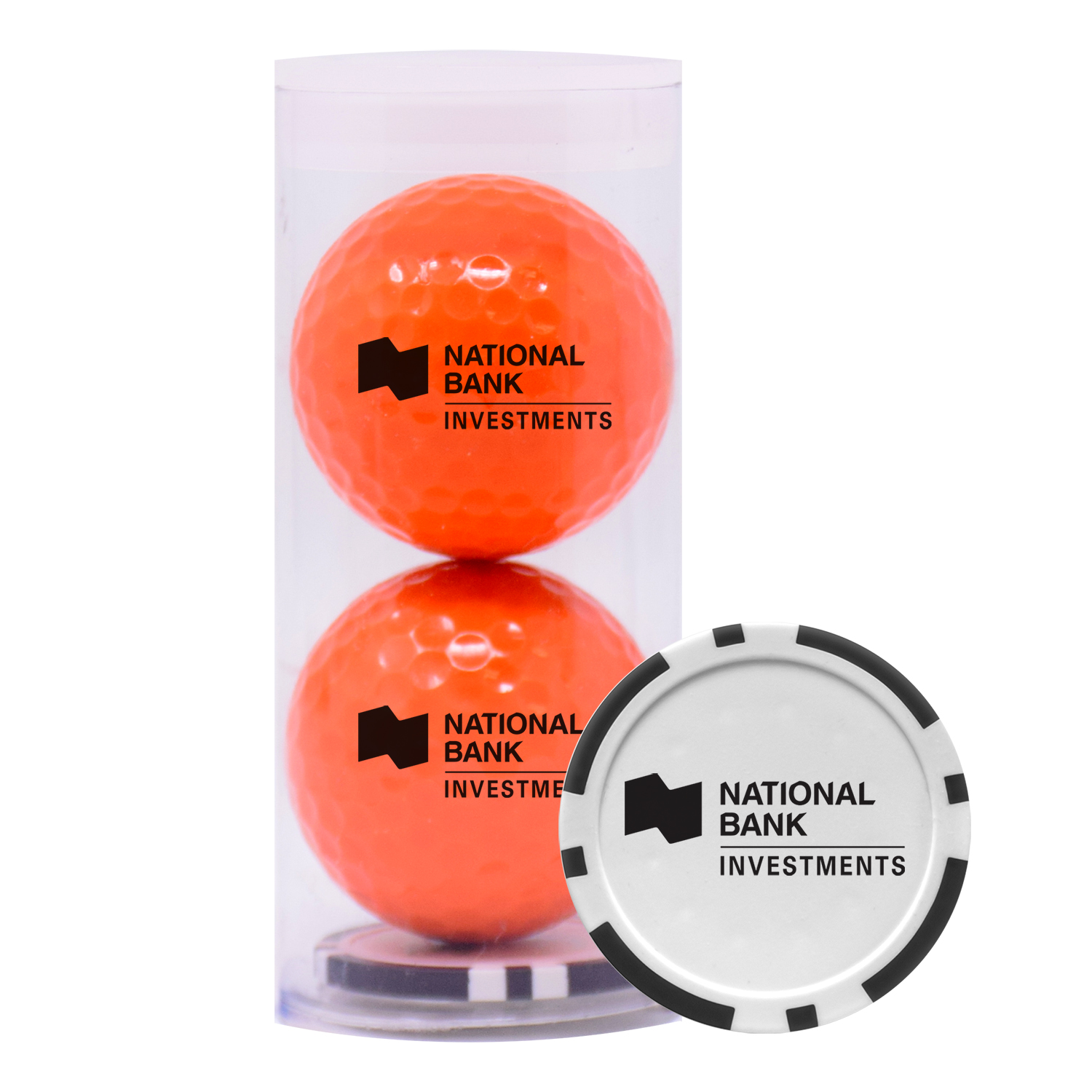 2-Ball Tube w/Poker Chip