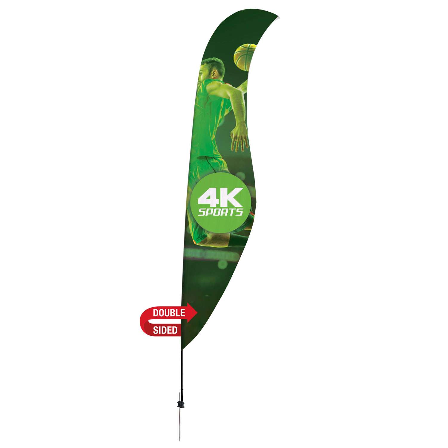 17' Streamline Sabre Sail Sign Kit (Double-Sided with Ground Spike) 3