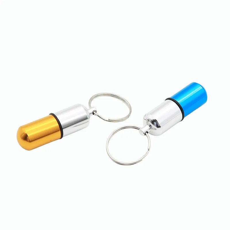 Aluminum Capsule Keychain Pillbox 5