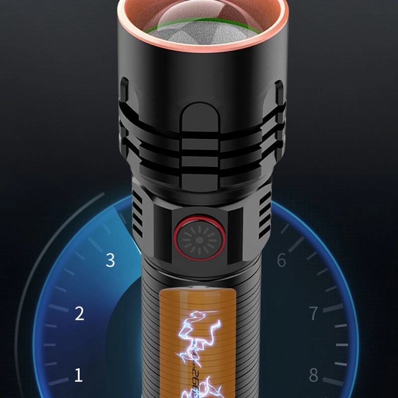 Custom Rechargeable Zoomable Flashlights 7