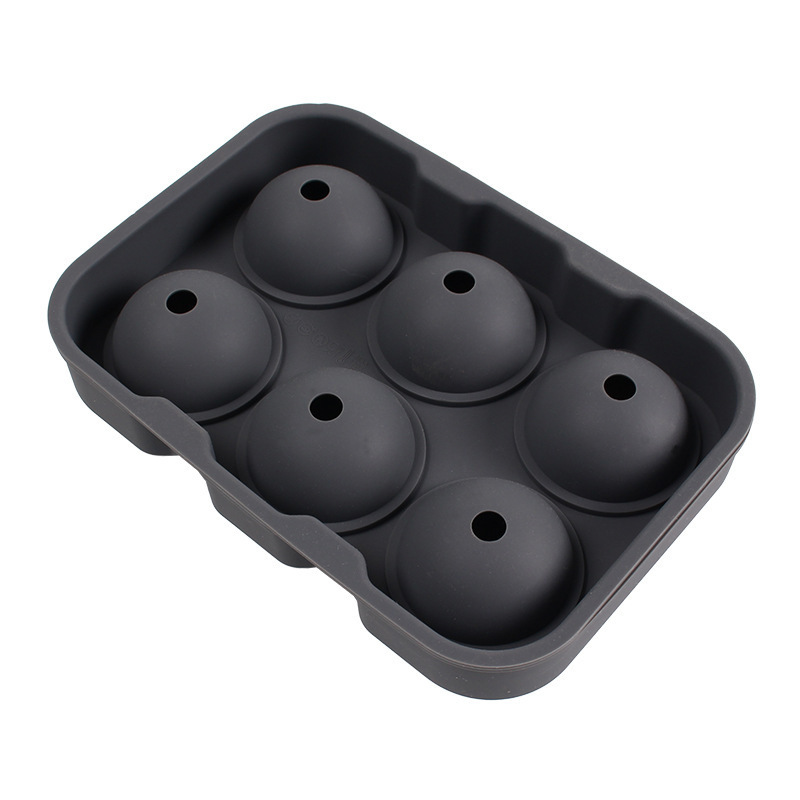 6 Hole Round Silicone Ice Cube Mold 3