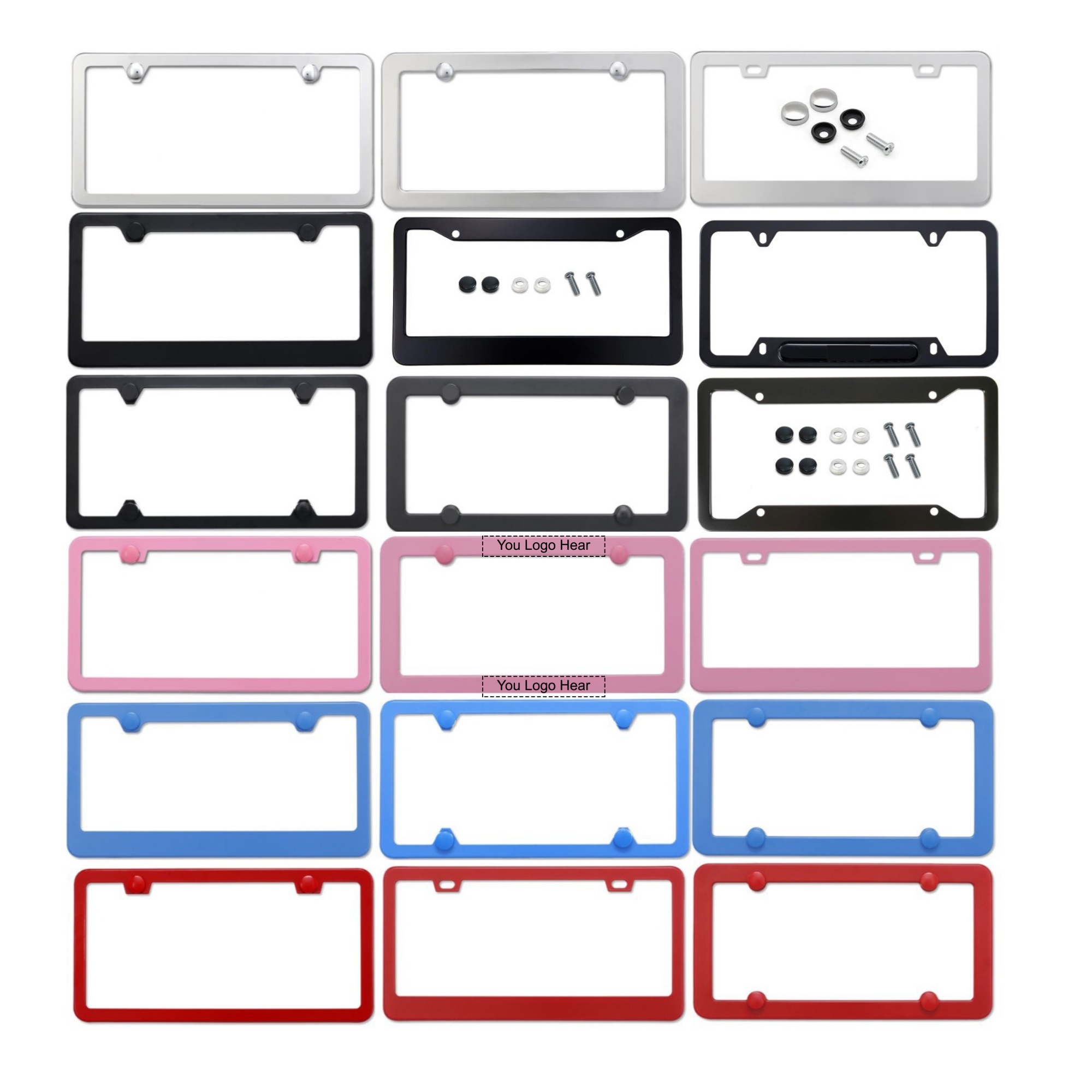 Aluminum License Plate Frames Tag Frame 2